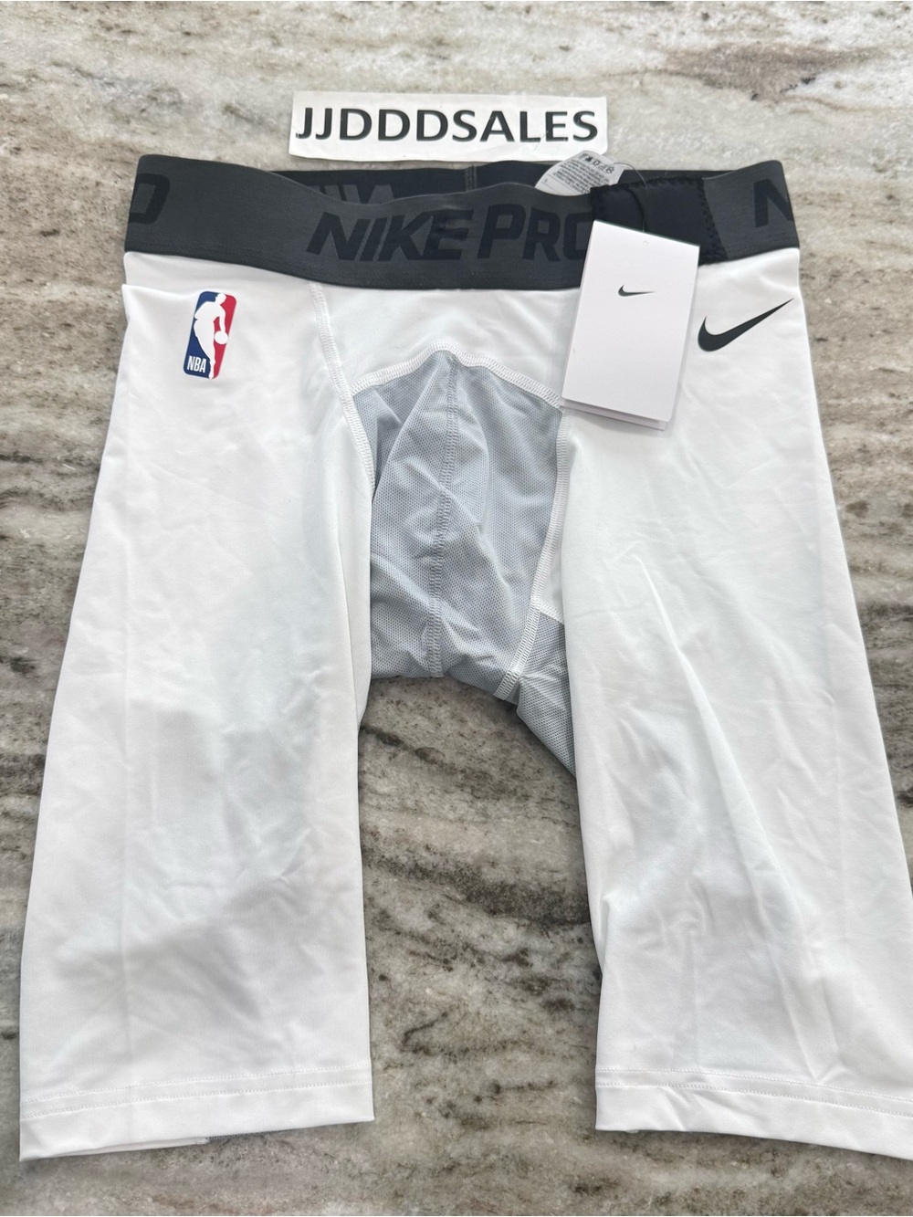 Nike Pro NBA Player Issued Compression Tights White DN1541-100 Men’s Sz M-Tall